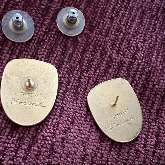 Laurel Burch Artistic Face Design Earrings - Picture 4 of 7